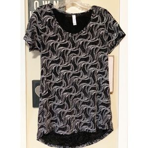 LuLaRoe Silver Sparkle Glittery Classic Tee